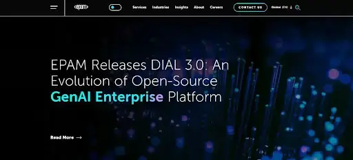 EPAM global tech company providing digital engineering and platform services.