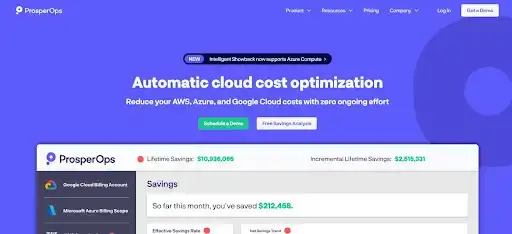 ProsperOps automation platform for AWS cost optimization and savings efficiency.