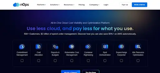 nOps platform focused on AWS cost optimization through automation and visibility. 