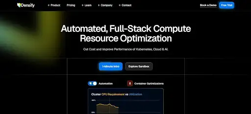 Densify platform highlighting cloud and container optimization for AWS cost control.