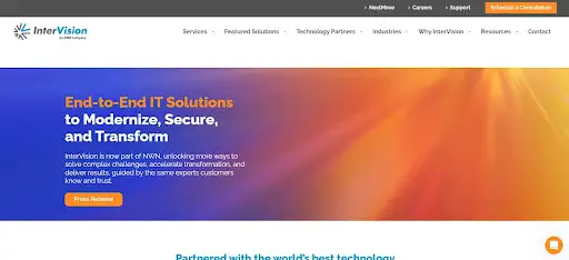  InterVision AWS consulting and IT solutions partner supporting modernization projects.